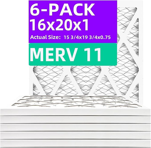 16x20x1 MERV 11 Pleated Air Filter MPR 1200 & FPR 7, Furnace Air Filters by Qingzhug