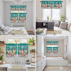 Spring Flowers Kitchen Curtains Set 3 Piece - Image 4