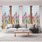 Easter Window Curtains 72 Inch Long 2 Panel Set, Rod Pocket Long Curtains & - Image 7