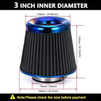Cold Air Intake Filter, High Performance, Washable Filter, Clamp-On Replacement - Image 2