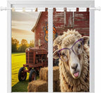 Farm Sheep Living Room Curtains 84 Inch Length, Window Curtains Tab Top by Unknown