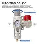 Industrial Air Compressor Filter Regulator Combo 3/8" NPT 0-150 PSI Gauge - Image 5