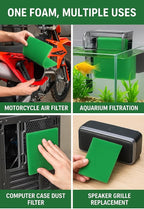 Universal Foam Air Filter Material Sheet – 14" x 17" x 5/8", 65 PPI Green Fine - Image 4