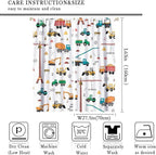 Construction Window Curtains, Kids Cartoon Construction Machines Building Hand - Image 4