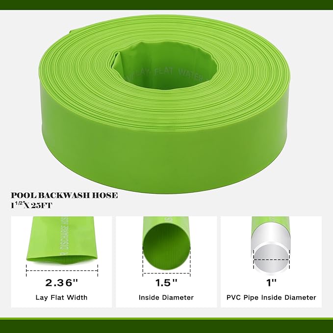 Eastrans 1-1/2'' x 25 FT Pool Backwash Hose - Image 2
