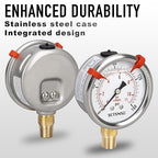 0 to 160 Psi Lead-Free Pressure Gauge, Glycerin Liquid Filled, 2.5 inch Dial - Image 3
