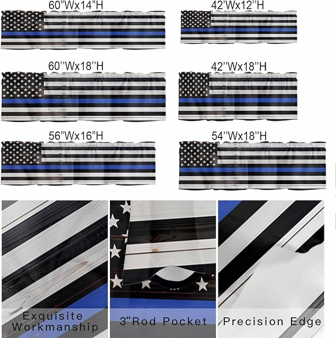 American Flag Valances for Windows, 1 Panel - Image 9