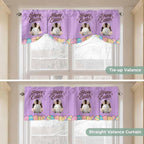 Purple Easter Tie Up Valance Curtains - Image 5