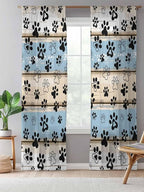 Sheer Curtains 96 Inches Long, Vintage Farmhouse Rustic Wooden Grain Privacy - Image 5