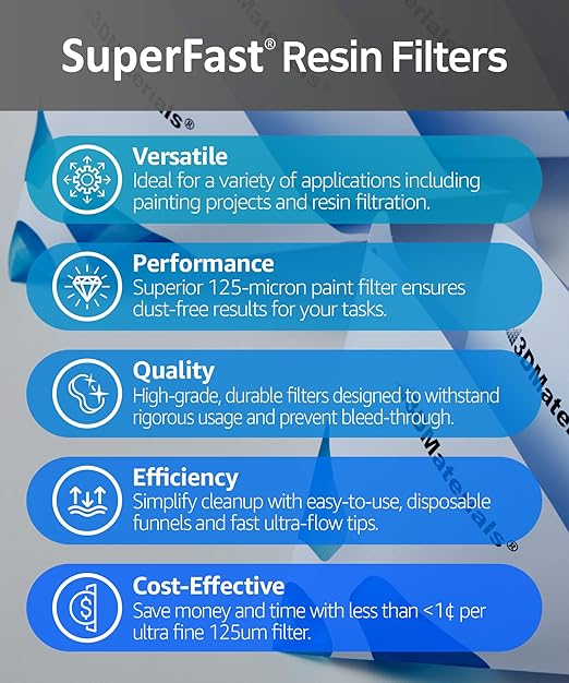 SuperFilter 100 pcs, Disposable Filter, 3D Printer Resin and Paint Strainer - Image 3