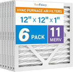 LotFancy 12x12x1 Air Filter MERV 11 6-Pack, Electrostatic Pleated AC Furnace - Image 9