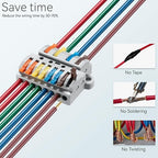 6pcs DIN Rail Terminal Blocks, DIY Splicing Wire Connectors - Image 2
