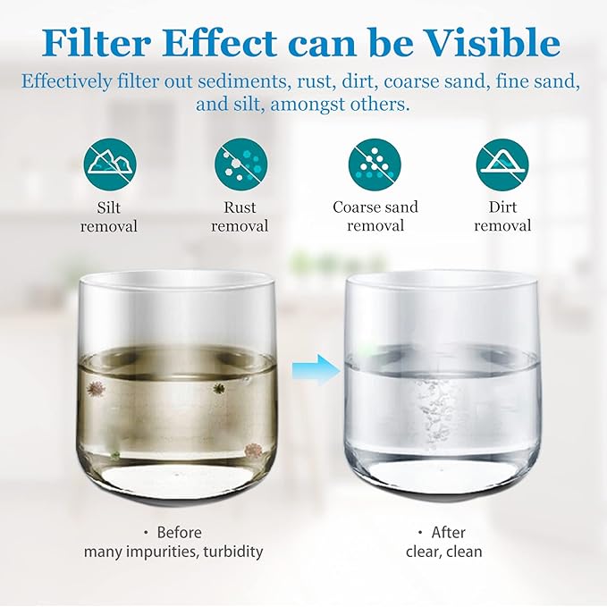 50 Micron 20-Inch Heavy Duty Whole House Water Filter Replacement Cartridge - Image 5