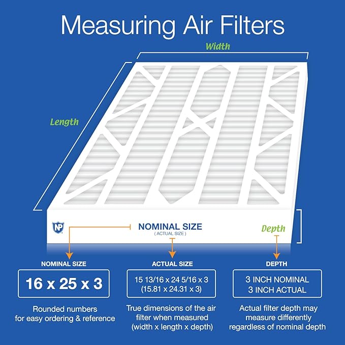 Nordic Pure 16x25x3 MERV 14 Plus Carbon Trion Air Bear Cub Replacement Air - Image 2
