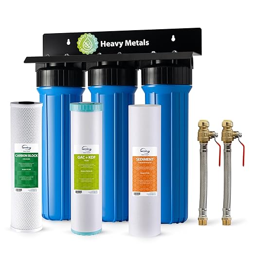 iSpring WGB32B-KS+AHPF12MNPT16X2 3-Stage Whole House Water Filter, Hydrogen by iSpring