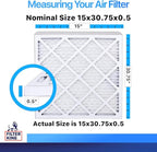 Filter King 15x30.75x0.5 Air Filter | 4-PACK | MERV 8 HVAC Pleated A/C Furnace - Image 2