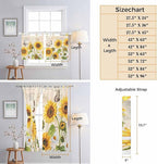 Yellow Sunflowers Living Room Curtains 84 Inch Length, Window Curtains Tab Top - Image 8