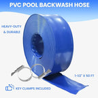 Poolvio Backwash Hose 1-1/2" x 50 ft, Leak-Free - Image 2