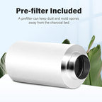 iPower 4'' Air Carbon Australia Virgin Charcoal, Pre-Filter Included Reversible - Image 6