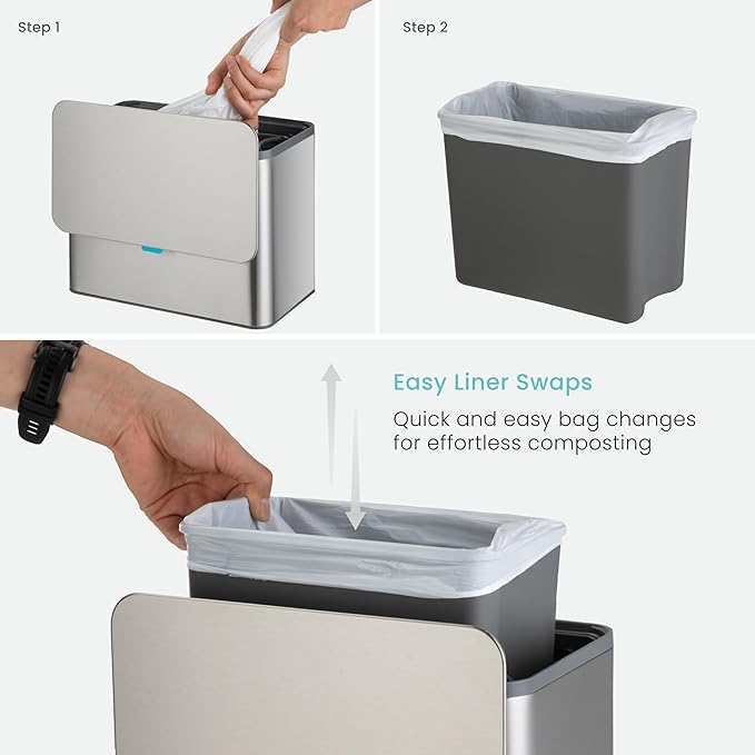 Home Zone Living Kitchen Compost Bin - Image 6
