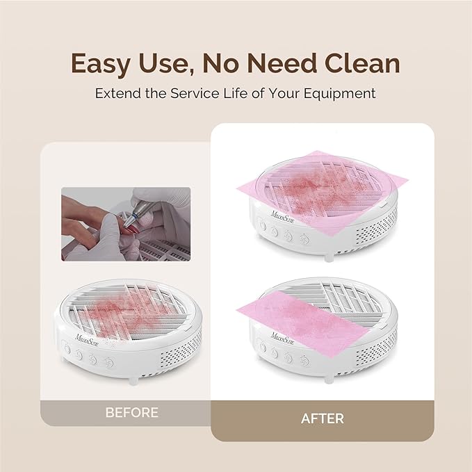 MelodySusie 200 Sheets Nail Dust Collector Filter Paper, Disposable Dust Vacuum - Image 4
