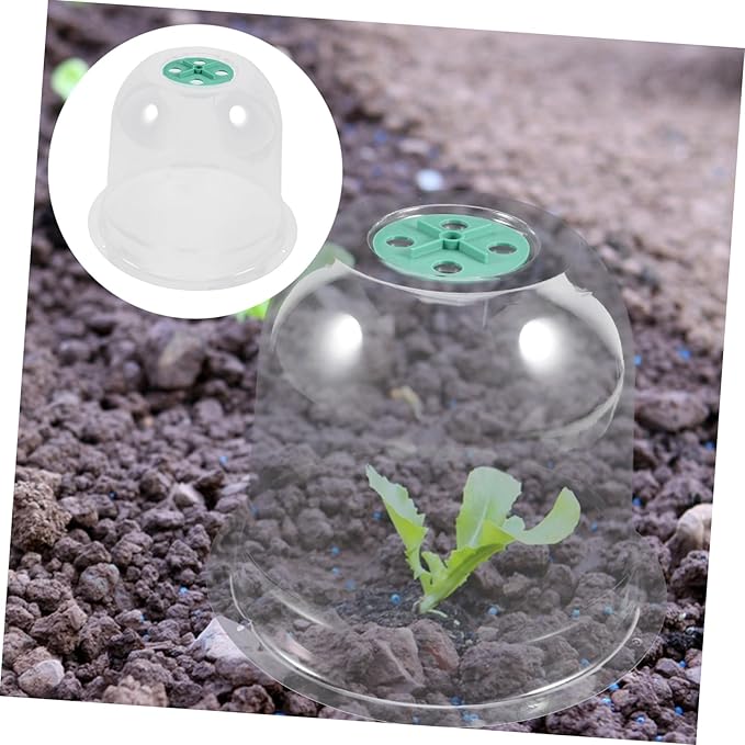 2pcs Small Garden Cloche Clear Plastic Humidity Domes - Image 9