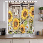 Farmhouse Sunflowers Living Room Curtains 96 Inch Length, Window Curtains Tab - Image 9