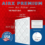 AIRX FILTERS WICKED CLEAN AIR 19.75x21.5x1 MERV 11 Electrostatic Pleated Air - Image 2