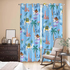 2 Panel Kitchen Cafe Curtains, Desert Landscape Sunlight Filtering Nature Air - Image 3