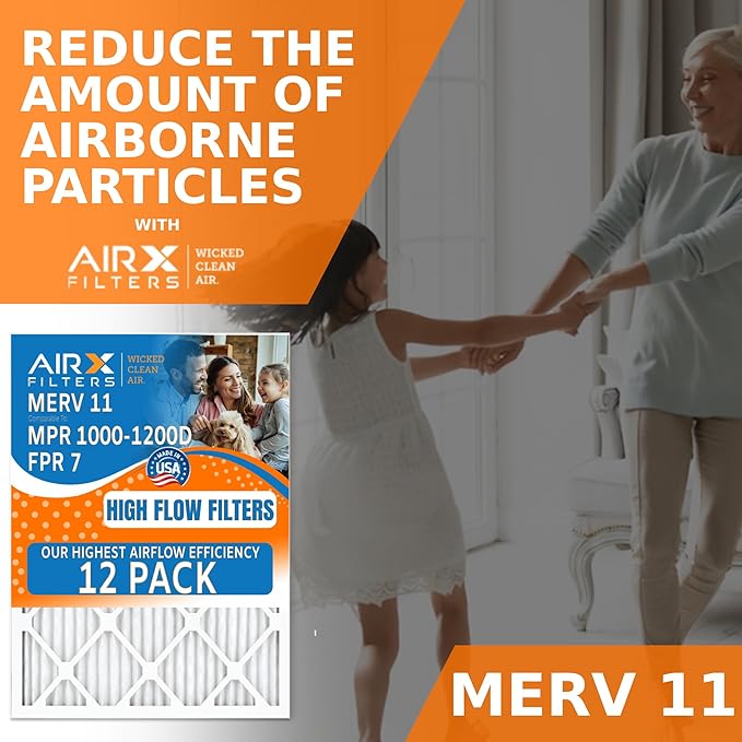 18x20x1 Air Filter MERV 11 Rating, 12 Pack of Furnace Filters Comparable to MPR - Image 4
