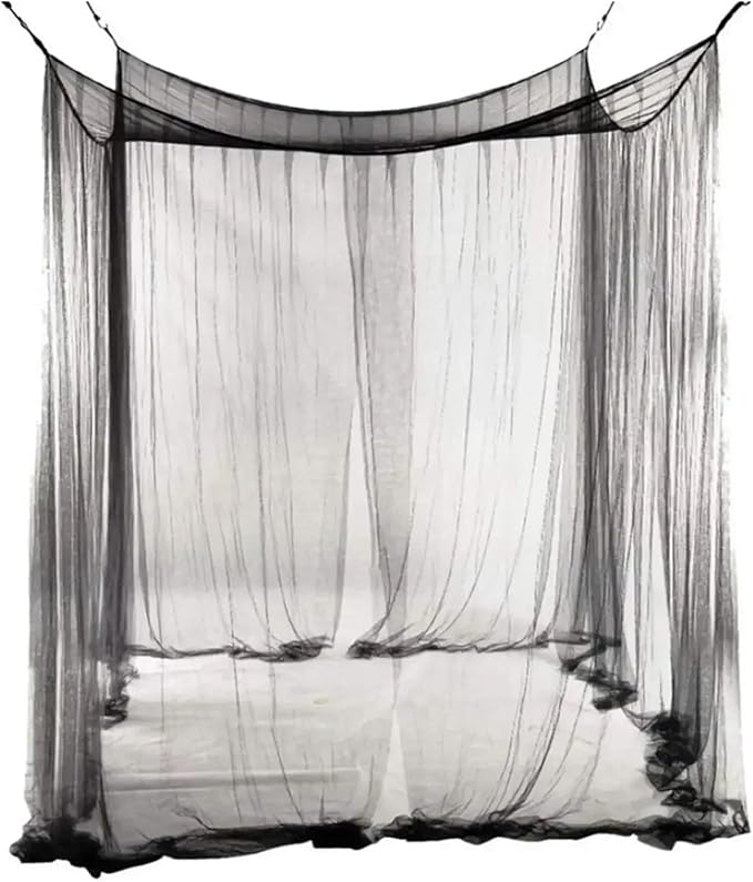 Canopy Bed Curtains Black/White/Beige Elegant Lace Canopy Curtain by Unknown