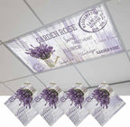 Fluorescent Light Covers for Ceiling Lights Lavender Flower Magnetic Light by Home+L6