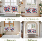 Independence Day Kitchen Tier Curtains 24 Inch Long 2 Panel Set, Rod Pocket - Image 8