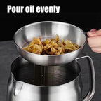 Oil Strainer, Bacon Grease Container Large Capacity Deep Fryer and Strainer Cup - Image 3