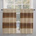 Retro Country Brown Wooden Board Window Valance Curtains, Farmhouse Gradient by IDOWMAT