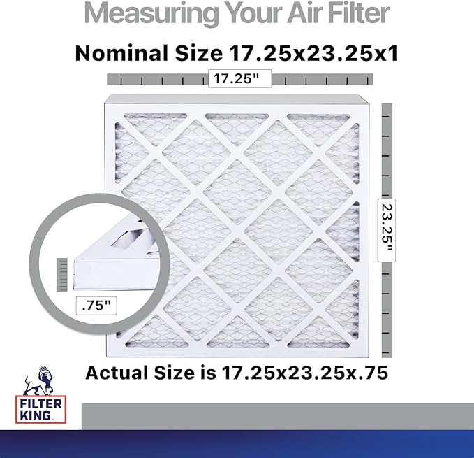 Filter King 17.25x23.25x1 Air Filter | 4-PACK | Carbon MERV 8 HVAC Pleated A/C - Image 2