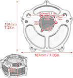 HDBUBALUS Motorcycle Air Filter Cleaner Intake Filter System Kit - Image 7