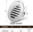 Zonon 18 Pcs Stainless Steel Soffit Vents 4 Inch Round Dryer Vent Cover - Image 2