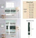 Blue Teal Bathroom Curtains 63 Inch Length, Window Curtains Tab Top, Vintage - Image 8