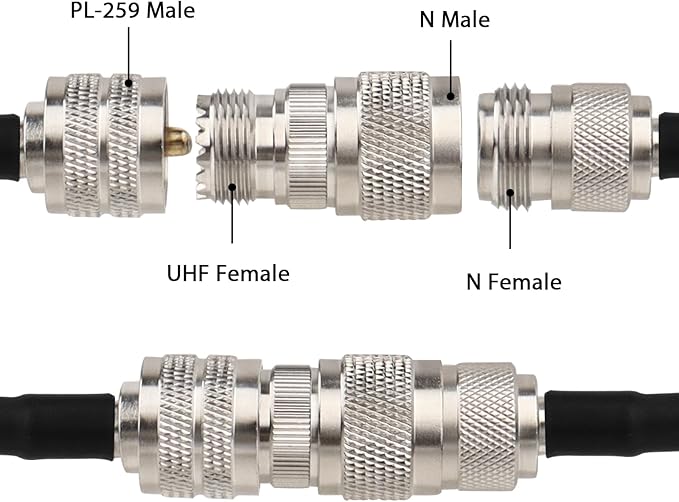 4 Pack N Male to UHF Female SO-239 Connector Adapter N Connector to PL-259 - Image 5