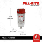 Fill-Rite F1810PC1 1" 18 GPM 10 Micron Particulate Fuel Filter - Image 2