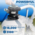 XtremepowerUS 16" Sand Filter Swimming Pool 3/4 HP Pool Pump Timer 15, 000GAL - Image 3