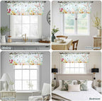 Easter Sheer Valances for Windows 54"x18", Light Filtering Kitchen Curtains - Image 5