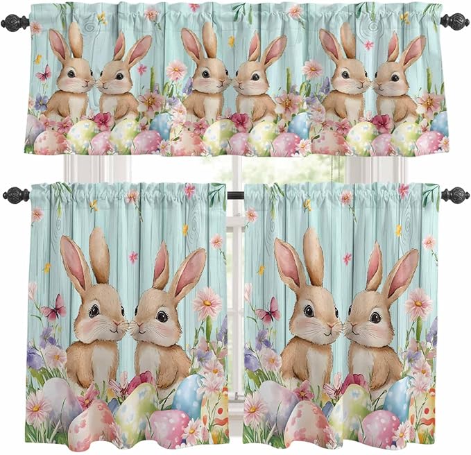Easter Kitchen Curtains Set 3 Piece by Unknown