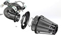 Big Sucker cone Air filter intake by ForHarleyAccessories