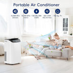 14000 BTU Portable Air Conditioners, Dehumidification, Sleep Mode - Image 2