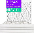 14x24x1 MERV 11 Pleated Air Filter MPR 1200 & FPR 7, Furnace Air Filters by Qingzhug