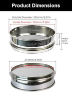 All 304 Stainless Steel 50 Mesh Test Sieve, 8Inch/20cm Diameter, Powder Sifter - Image 5