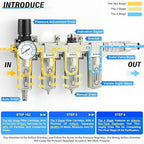 TAILONZ PNEUMATIC 1/2 Inch NPT 0-240PSI Industrial Grade 4 Stage Air Drying - Image 3