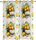 Lemon Outdoor Curtains for Patio Lemons Baskets Summer Tropical Plant Wood - Image 9